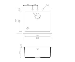 Мойка кухонная Omoikiri Bosen 57-GR leningrad grey